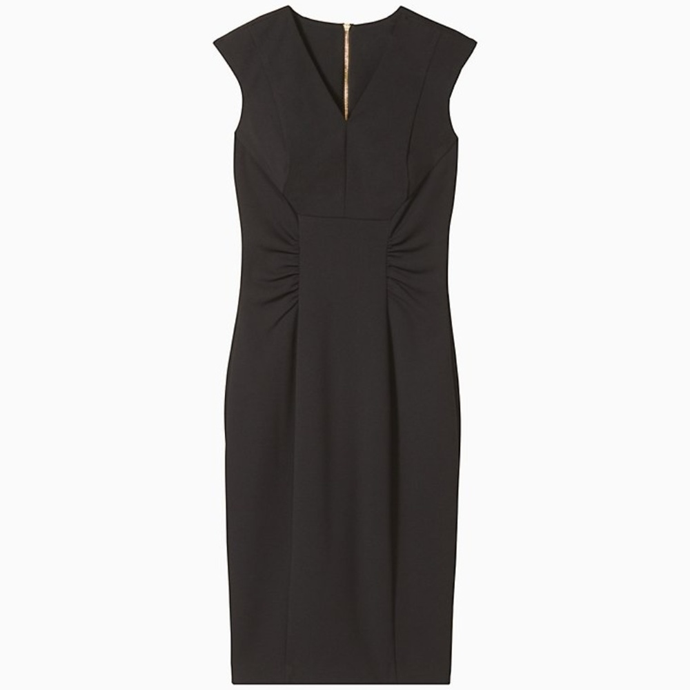 NWT! Calvin Klein Ruched V-Neck Sheath Dress